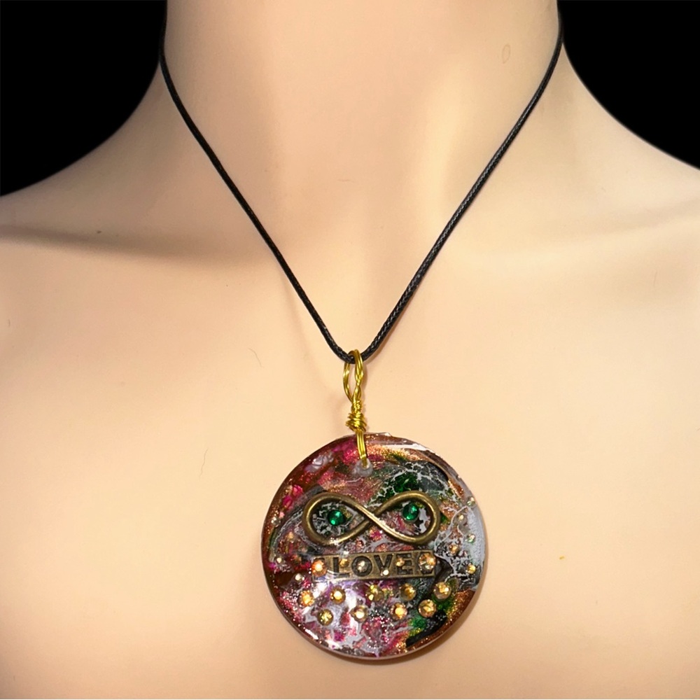 Multi Colored Infinity Love Charm Reversible Pend… - image 6